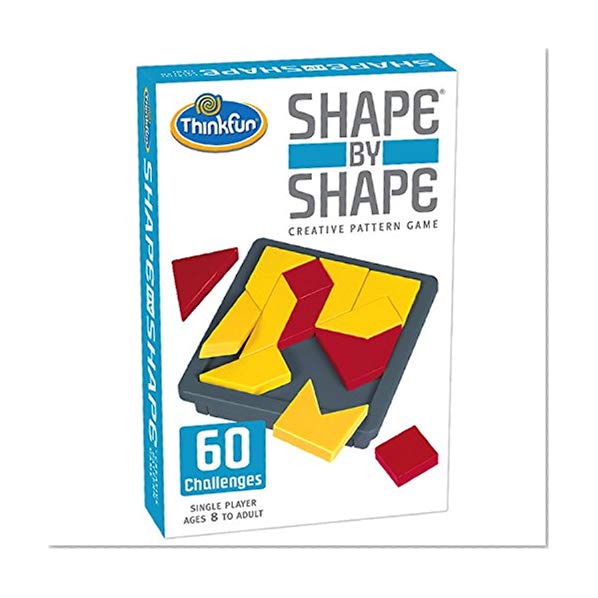 Book Cover Think Fun Shape by Shape Creative Pattern Logic Game For Age 8 to Adult - Learn Logical Reasoning Skills Through Fun Gameplay