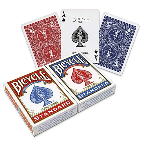 Book Cover Bicycle Playing Cards - Poker Size - 2 Pack, RED & BLUE