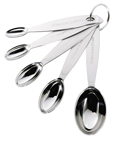 Book Cover Cuisipro Stainless Steel Measuring Spoon Set Silver, Standard