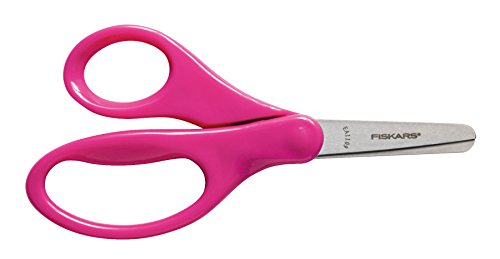 Book Cover Fiskars 94167097J 5 Inch Classic Blunt Tip Kids Scissors, Color Received May Vary