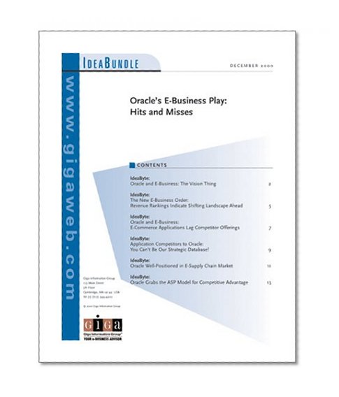 Oracle's E-Business Play : Hits and Misses