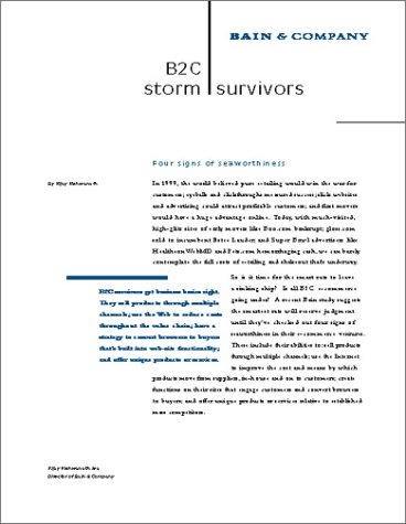 B2C Storm Survivors : Four signs of seaworthiness