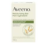 Aveeno Pain de produit hydratant Active Naturals Moisturizing - Enrichi en avoine colloïdale naturelle - Peau sèche - 310 g