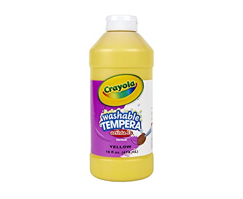 Crayola Artista II Washable Tempera Paint - Yellow (16oz), Kids Arts & Crafts Supplies, Easy Squeeze Bottle, Nontoxic