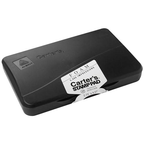 Avery Carter's Foam Stamp Pad, 2.75 x 4.25 Inch, Black, 1 Pad (21381)