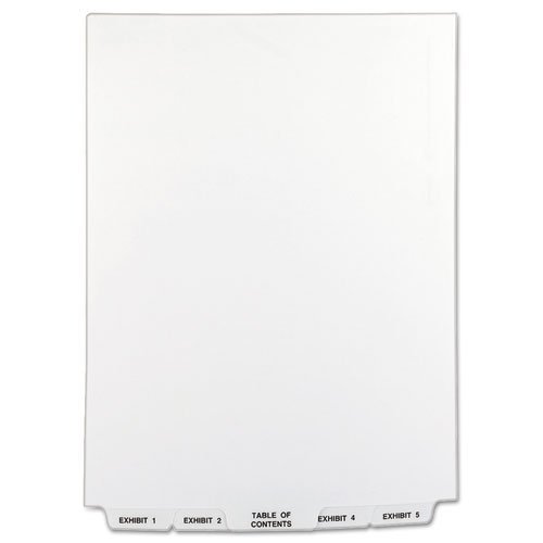 Avery Avery-Style Bottom Tab Dividers, 26-Tab, Legal Exhibit 1-25, 8.5 x11 Inches, White, 26 per Set (11378)