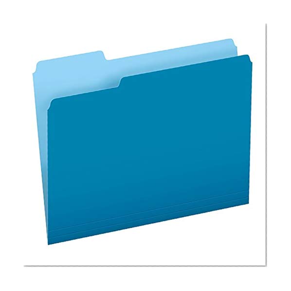 Book Cover Pendaflex Two-Tone Color File Folders, Letter Size, Blue, 1/3 Cut, 100 per box (152 1/3 BLU)