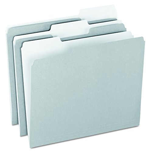 Book Cover Pendaflex Two-Tone Color File Folders, Letter Size, 1/3 Cut, Gray, 100 Per box (152 1/3 GRA)