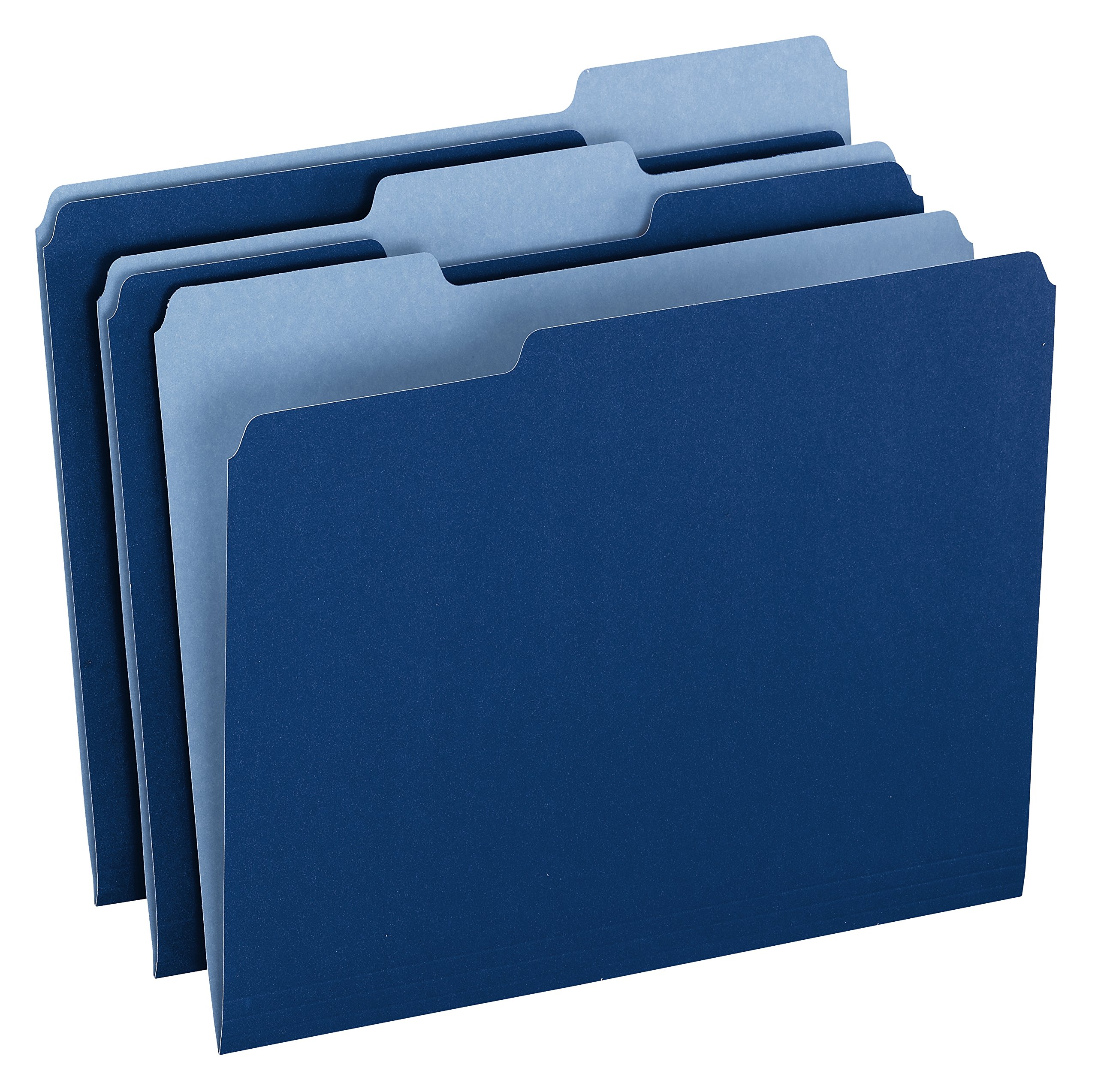 Book Cover Pendaflex Two-Tone Color File Folders, Letter Size, 1/3 Cut, Navy, 100 Per box (152 1/3 NAV) Navy File Folders