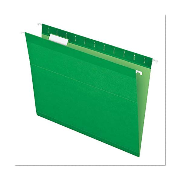Book Cover Pendaflex Reinforced Hanging File Folders, Letter Size, Bright Green, 1/5 Cut, 25/BX (4152 1/5 BGR)