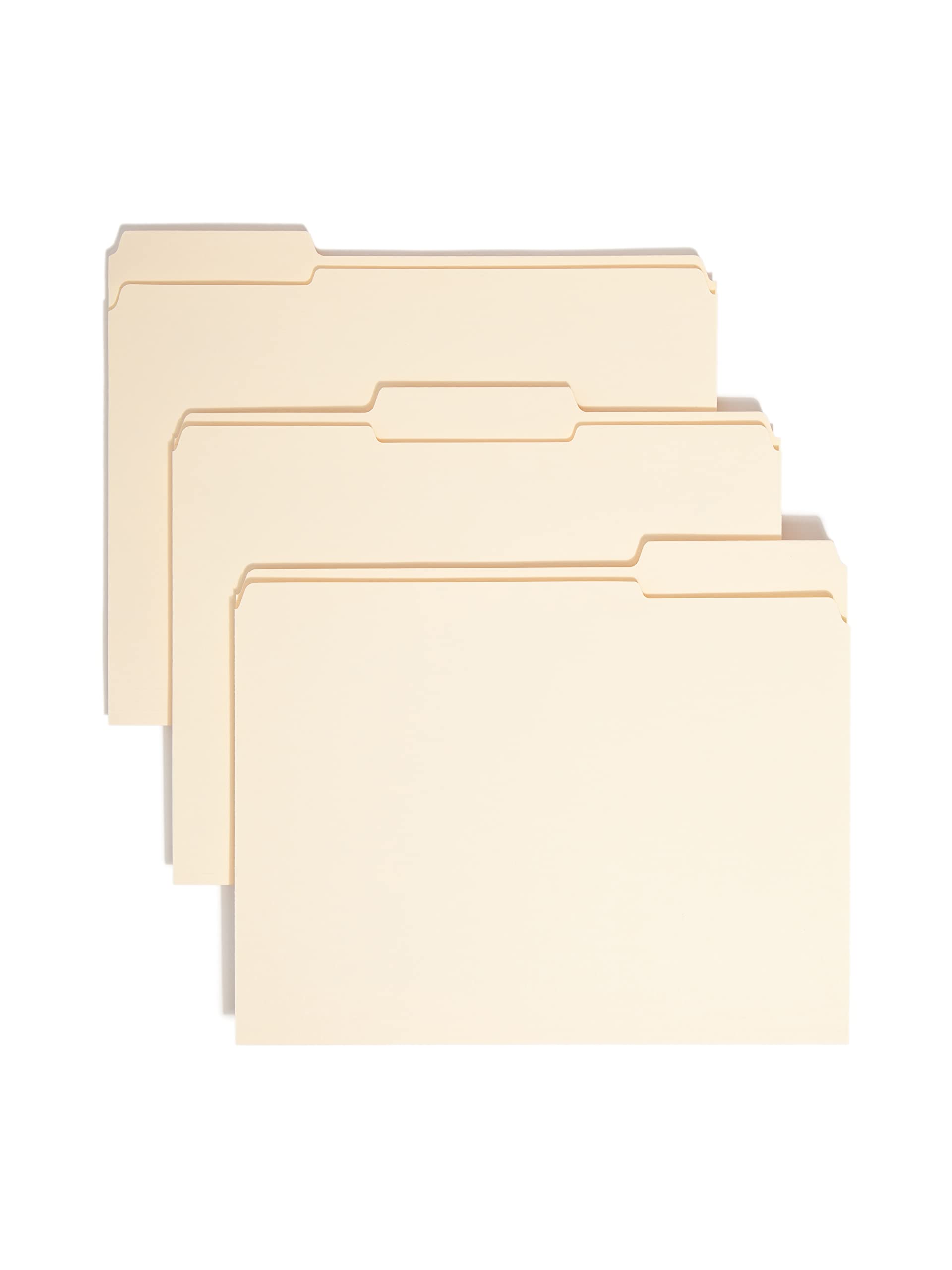 Book Cover Smead File Folder, Reinforced 1/3-Cut Tab, Assorted Positions, Letter Size, Manila, 100 per Box (10334) 1/3 Cut, Assorted Position
