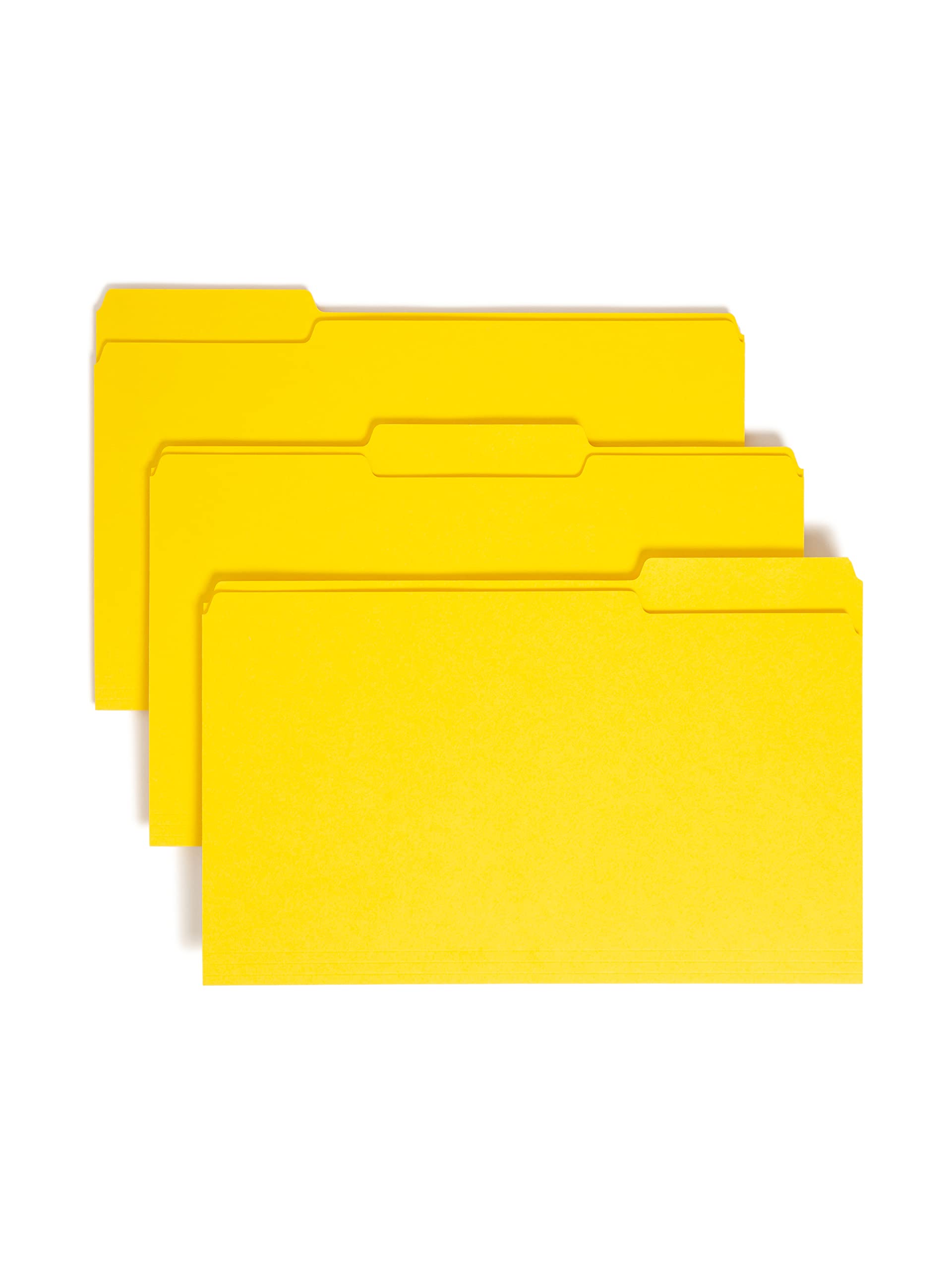 Book Cover Smead File Folder, 1/3-Cut Tab, Legal Size, Yellow, 100 per Box (17943)