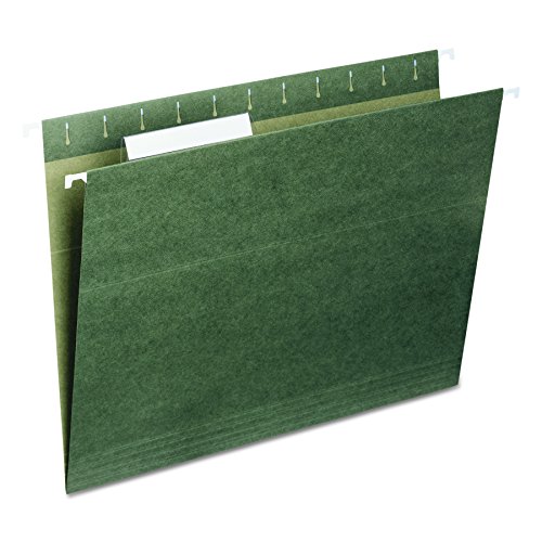 Book Cover Smead Hanging File Folder, 1/3-Cut Adjustable Tab, Letter Size, Standard Green, 25 per Box (64035)