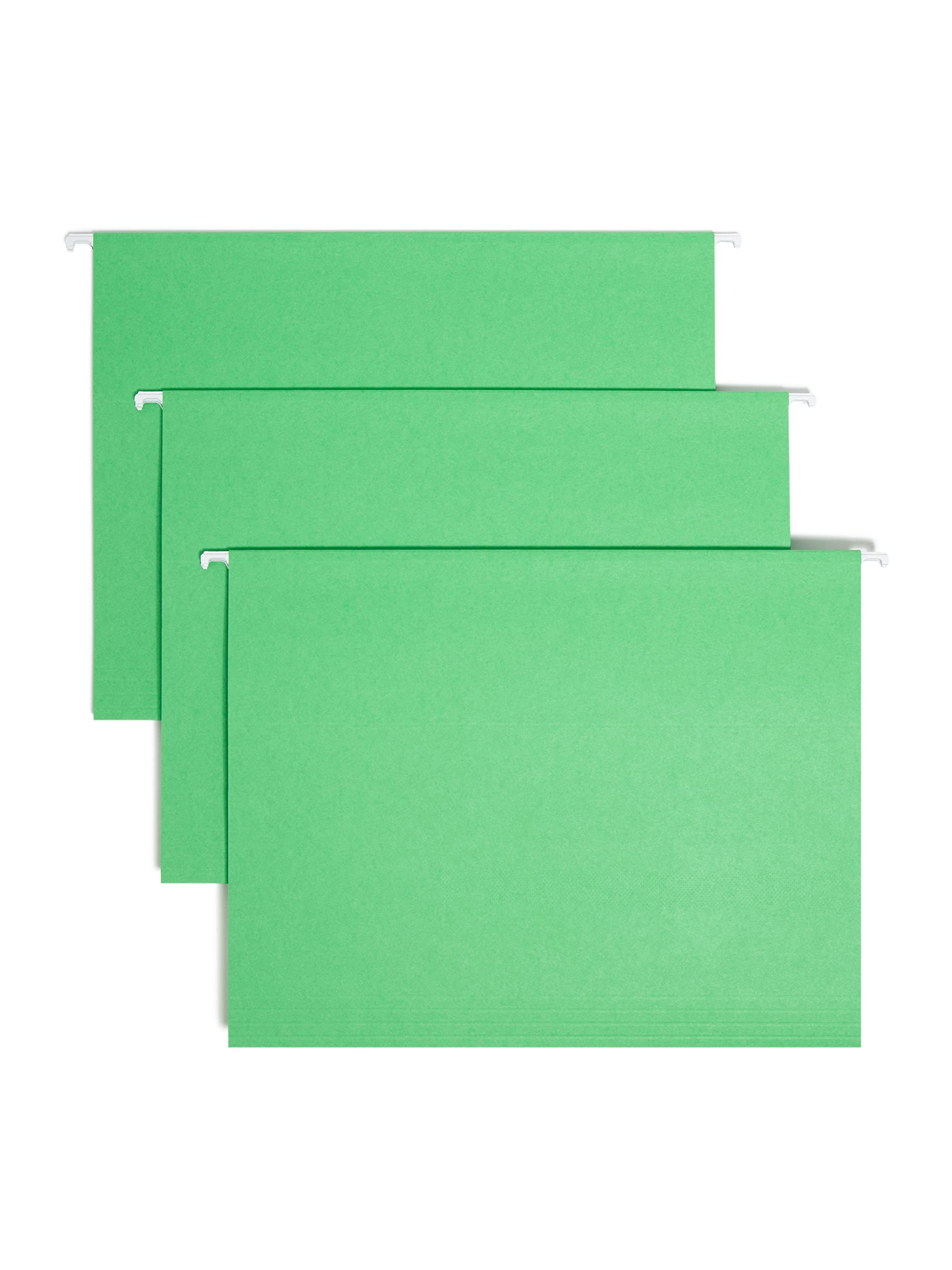 Book Cover Smead Hanging File Folder with Tab, 1/5-Cut Adjustable Tab, Letter Size, Green, 25 per Box (64061)