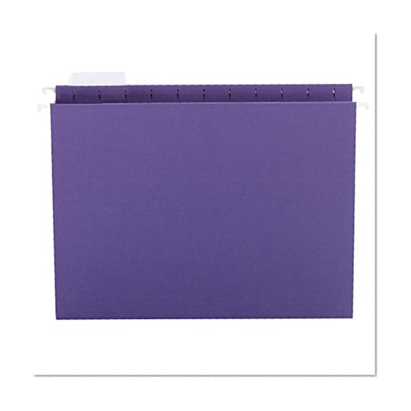 Book Cover Smead Hanging File Folder with Tab, 1/5-Cut Adjustable Tab, Letter Size, Purple, 25 per Box (64072)