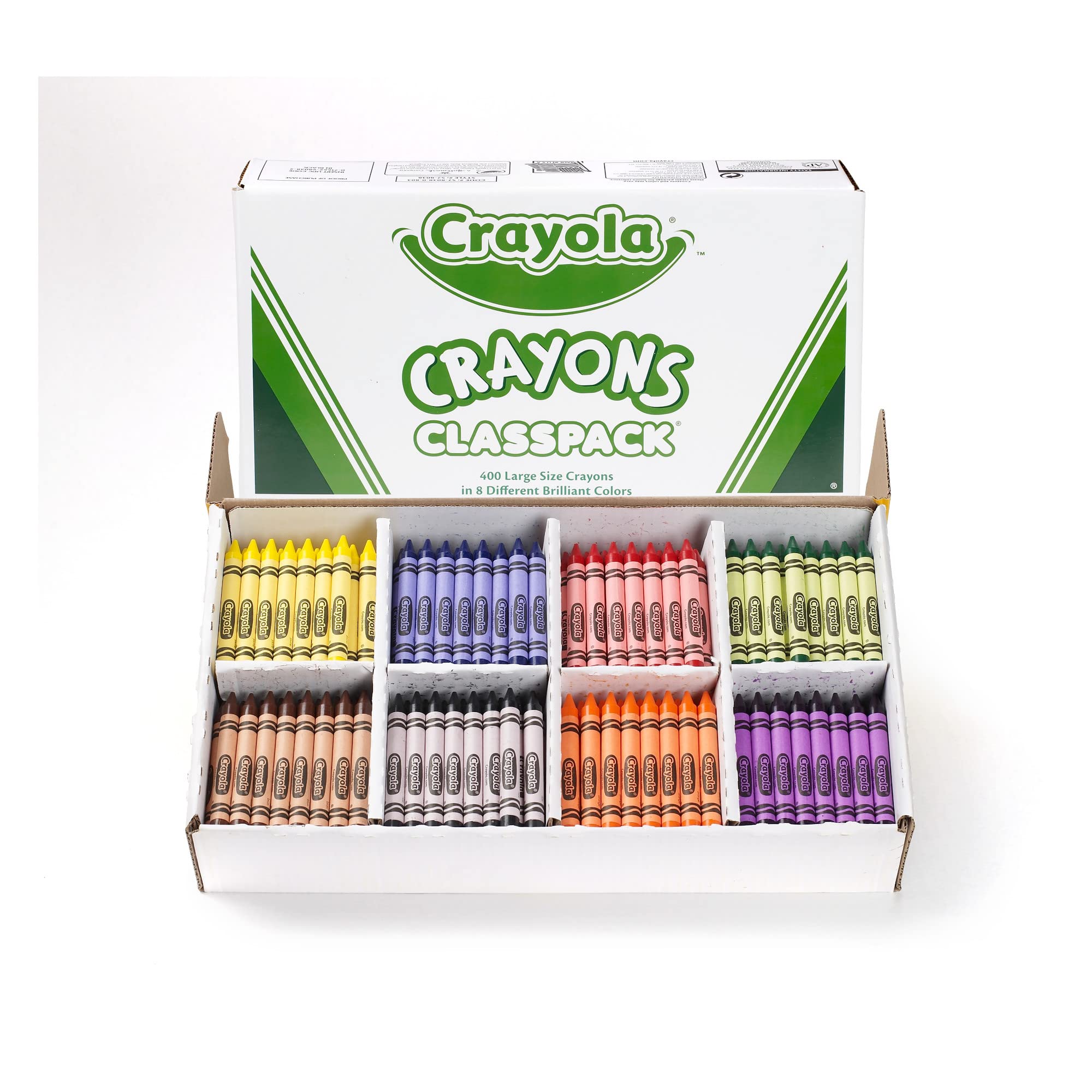 Book Cover Crayola Crayon Classpack - 400ct (8 Assorted Colors), Large Crayons for Kids, Bulk Classroom Supplies for Teachers, Back to School, Ages 3+ Standard Packaging
