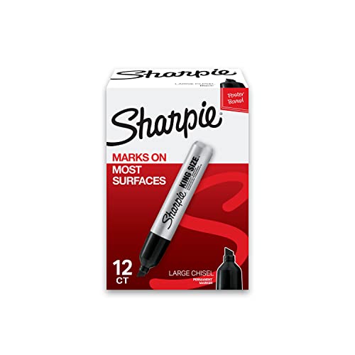 Sharpie 15001 Box of 12 Sharpie Pro King Size Chisel Tip Permanent Markers