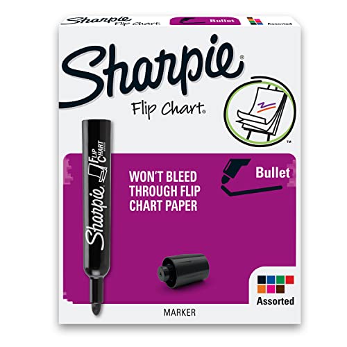 Book Cover Sharpie 22478 Flip Chart Markers, Bullet Tip, Colors may vary, 8-Count, Colors may vary(Box)