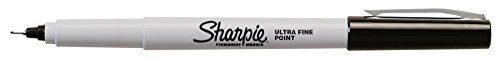Book Cover Sharpie Permanent Markers, Ultra Fine Point, Black, 12 Count