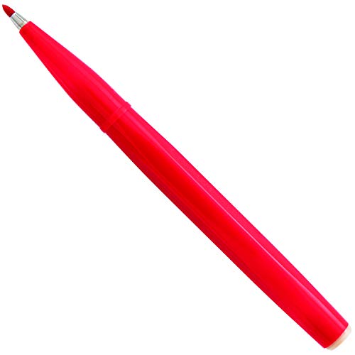Pentel Sign Pen Fiber-Tipped Pen, Red Ink, Box of 12 (S520-B)