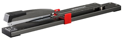 Bostitch Office Anti-Jam Long Reach Stapler, 20 Sheet Capacity, Adjustable, Durable, Black