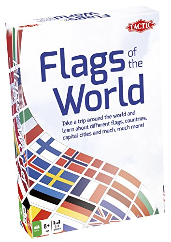 Book Cover Tactic Games US Flags of The World Family Card Game - Educational & Fun - Play & Learn About Flags, Nations & Geography