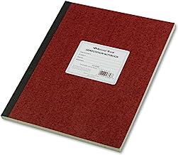 Book Cover National Brand Computation Notebook, 4 X 4 Quad, Brown, Green Paper, 11.75 x 9.25 Inches, 75 Sheets (43648)