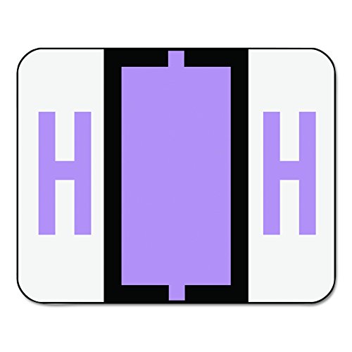 Smead BCCR Bar-Style Color-Coded Alphabetic Label, H, Label Roll, Lavender, 500 Labels per Roll, (67078)
