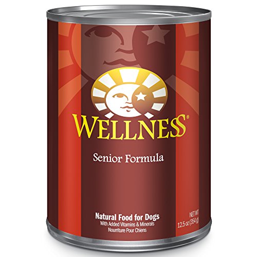 Book Cover Wellness Complete Health Natural Wet Canned Dog Food, Senior Chicken & Sweet Potato, 12.5-Ounce Can (Pack of 12)