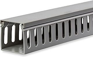 StarTech.com 2x2in Server Rack Cable Management Finger Duct w/ Cover - Open Slot Wire Raceway for Network & A/V Cables (AD2X2)