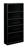 HON Metal Bookcase - Bookcase with Two Shelves, 34-1/2w x 12-5/8d x 72h, Black (S30ABCP)