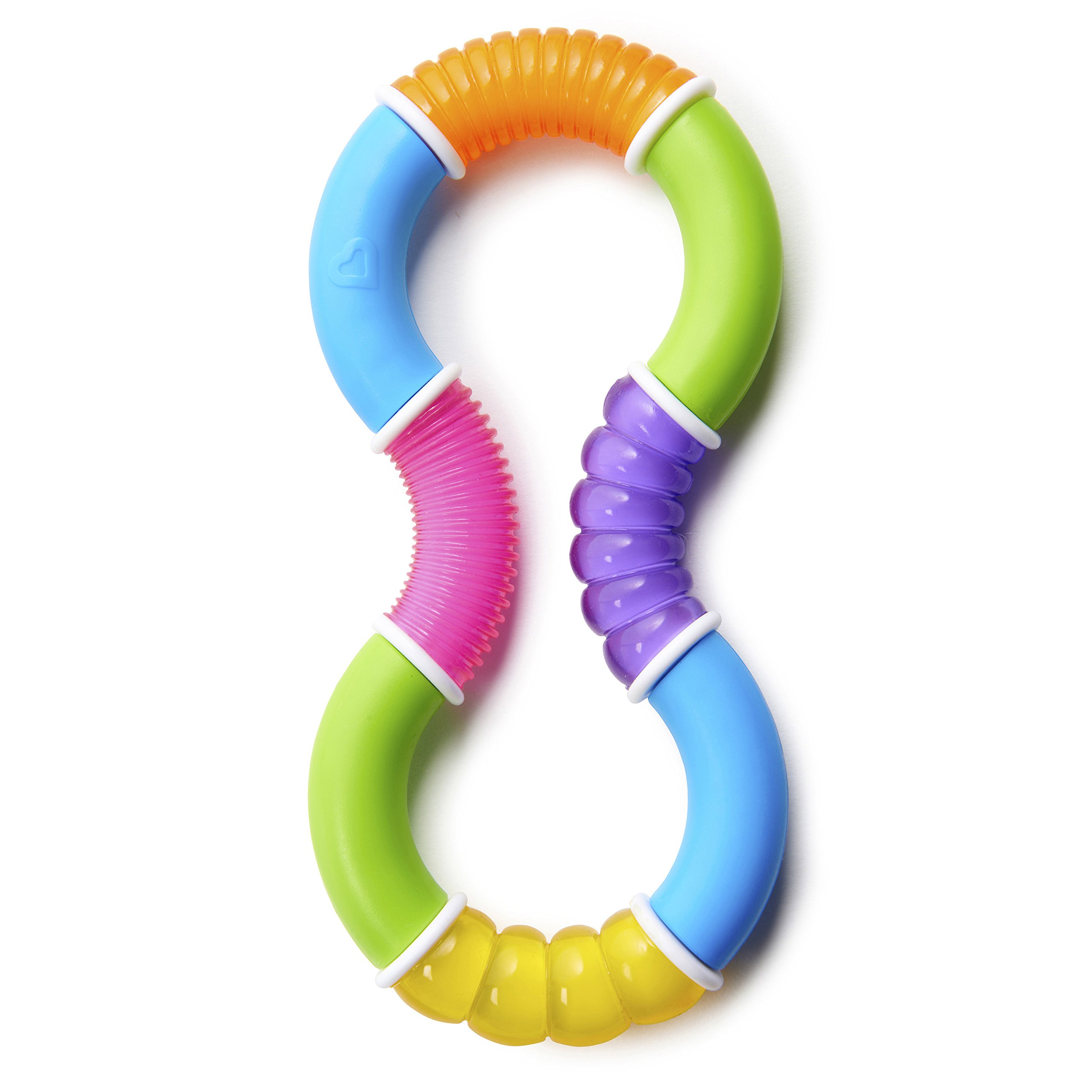 Book Cover Munchkin® Twisty Figure 8 Baby Teether Toy, BPA Free, 6+ Months