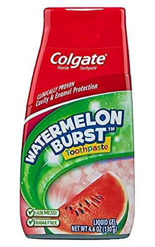 Book Cover Colgate Kids 2 In 1 Toothpaste & Mouthwash, Watermelon Flavor, 4.6 oz (130 g)