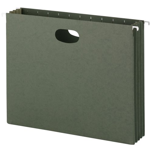 Book Cover Smead Hanging File Pockets, 3-1/2 Inch Expansion, Letter Size, Standard Green, 10 Per Box (64220)