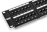 TRENDnet 48-Port Cat6 Unshielded Patch Panel, Wallmount or Rackmount, Compatible with Cat3,4,5,5e,6 Cabling, for Ethernet, Fast Ethernet, Gigabit Applications, Black, TC-P48C6