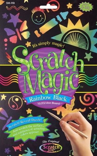 Melissa & Doug Scratch Art Activity Kit: Rainbow - 4 Boards, Stencil Sheet, Wooden Stylus