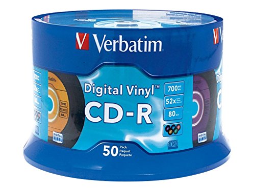 Book Cover Verbatim CD-R 80min 52X with Digital Vinyl Surface - 50pk Spindle