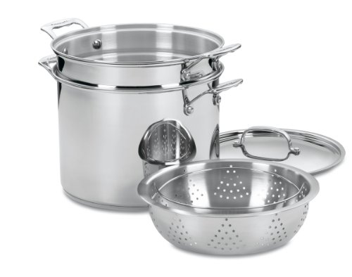 Book Cover Cuisinart 77-412 Chef's Classic Stainless 4-Piece 12-Quart Pasta/Steamer Set