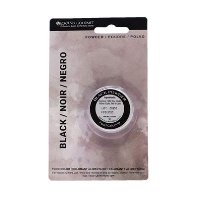 LorAnn Black Powder Food Color 1/2 ounce jar