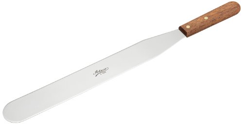 Book Cover Ateco Straight Spatula with 14-Inch Stainless Steel Blade, Wood Handle, Silver