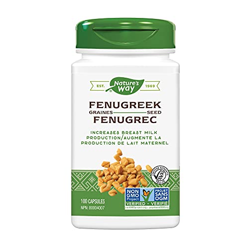 Book Cover Nature's Way Fenugreek Seed, Traditional Lactation Support*, Non-GMO Project Verified, 100 Capsules