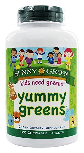 Book Cover Yummy Greens Original Sunny Green 120 Chewable