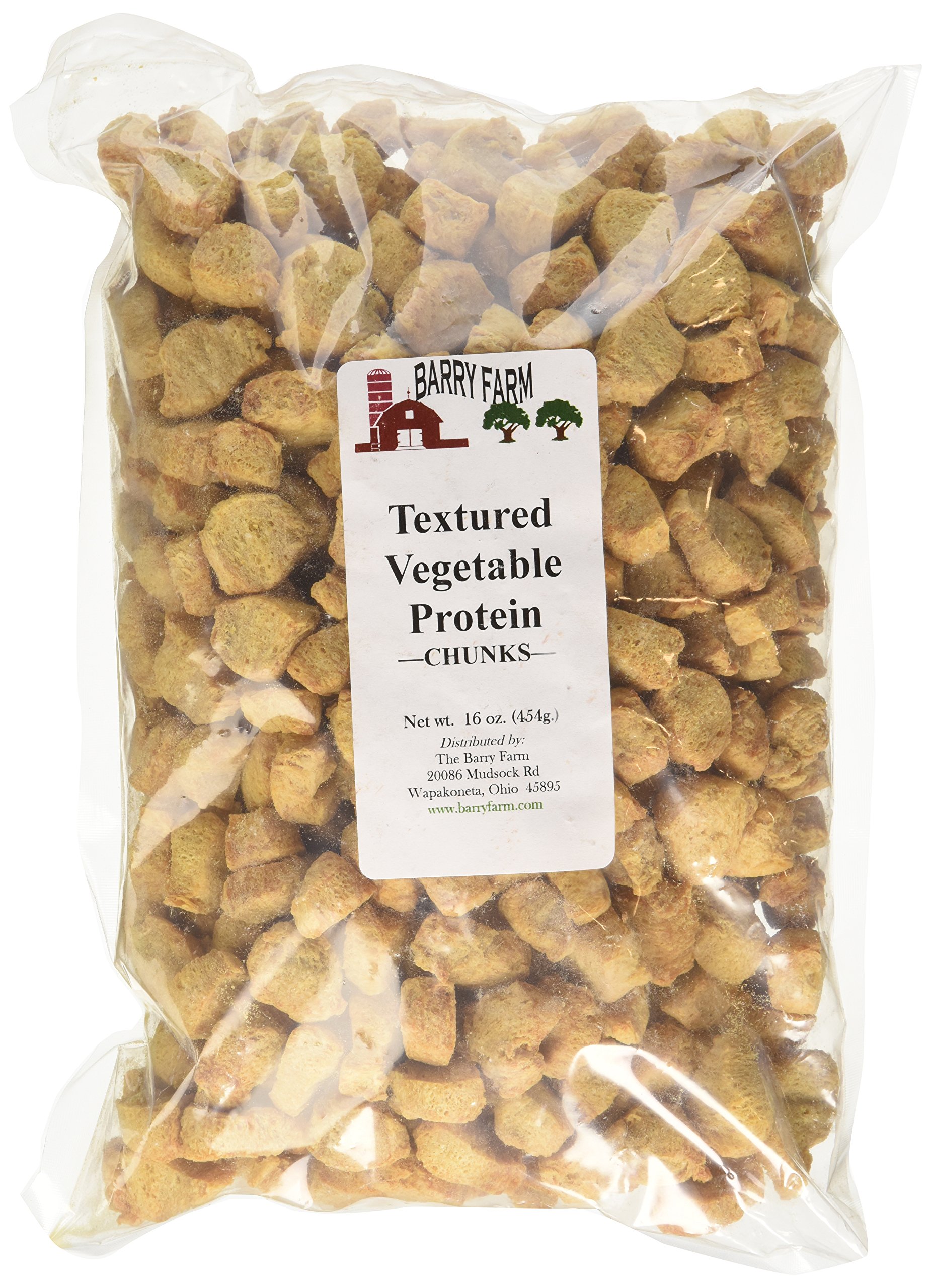 Book Cover Textured Vegetable Protein Chunks, 1 lb.