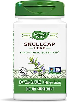 Nature's Way Scullcap Herb, 850 mg per serving, 100 Capsules