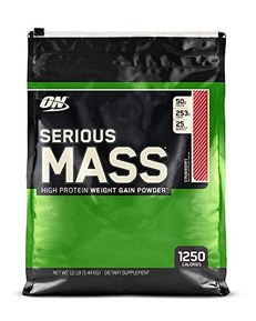 OPTIMUM NUTRITION Serious Mass Weight Gainer Protein Powder, Strawberry, 12 Pound