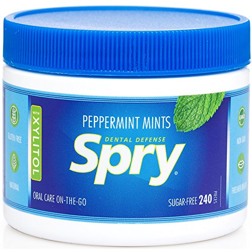 Book Cover Spry Xylitol Mints, Peppermint, 240 Count - Breath Mints That Promote Oral Health, Increase Saliva Production, and Stop Bad Breath