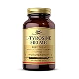 Solgar L-Tyrosine 500 mg, 100 Vegetable Capsules - Brain & Nervous System Support - Vegan, Gluten Free, Dairy Free, Kosher - 100 Servings,Standard Packaging