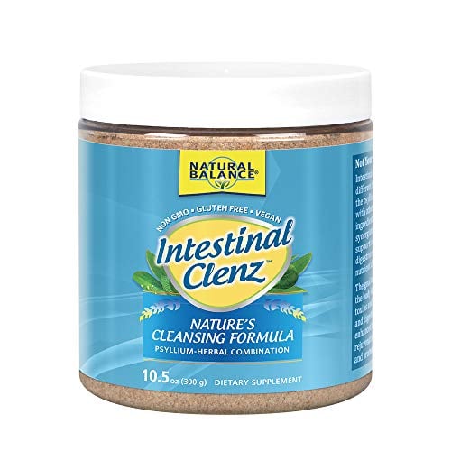 Book Cover Natural Balance Intestinal Clenz | Psyllium Herbal Cleansing Powder | Healthy Digestion, Detox & Regularity Supplement | Gluten Free | 10.5oz, 60 Serv (Packaging may vary)