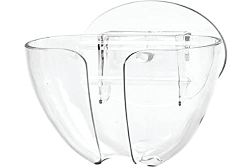 iDesign Plastic Self-Draining Suction Cup Wall Mount Kitchen Sink Bar Soap Holder - 2.5" x 3.5" x 6", Clear