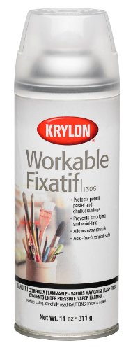 Book Cover Krylon K01306 Workable Fixatif Spray Clear, 11-Ounce Aerosol,Matte